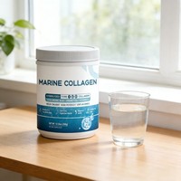 Collagène Marin Hydrolysé en Poudre Type I & III - Acide Hyaluronique Amélioré, Probiotiques, Vitamine E, Qualité Alimentaire, Bouteille de 350g, Pour Femme, Éclat Radieux