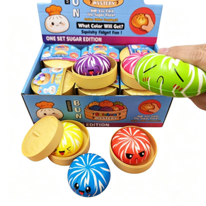 Dumpling Shape PU Stress Relief Ball Soft Squishy <b>Fidget</b> Squeeze Toy for Anxiety Relief - Product Image 6