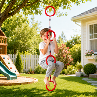 ROPECUBE Anillos Modernos para Niños, Forma de Palitos de Caramelo, Juguetes de Entrenamiento Sensorial para Interiores/Exteriores, para Sala de Estar y Patio de Juegos