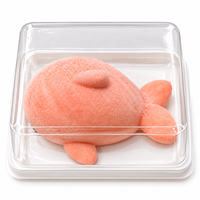 Boîte d'emballage personnalisée en PET transparent pour gâteau mousse animal 3D, plateau thermoformé pour dessert, glace, panda, baleine, dauphin