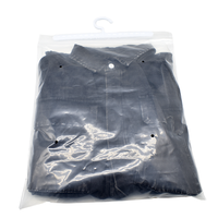 Sac à fermeture éclair transparent de luxe personnalisable avec crochet de suspension, emballage en PVC recyclable pour chaussures, chaussettes et vêtements