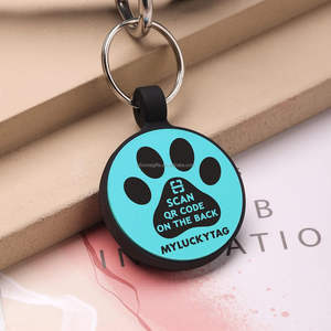 PawView Collar para Perro con Soporte para AirTag al por Mayor Personalizado Placa de Identificación Inteligente de Silicona con NFC y Código QR para Mascotas - Product Image 1