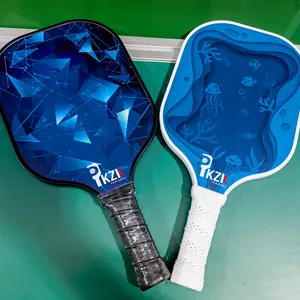 Custom Printed Pickleball Paddle Fiberglass PP Polypropylene Honeycomb Core PKZK Pickleball Paddle Set