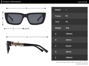 2024 New Arrival Trendy Fashion <b>Sunglasses</b> Brand Designer Square Frame Logo <b>Sunglasses</b> - Product Image 2