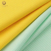 Tissu côtelé 2x2 épais 250 g/m² 95 % polyester 5 % élasthanne, largeur 165 cm, tricot côtelé texturé pour robes et vêtements de détente, prêt à être expédié