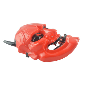 Masques Prajna en plastique, masques de démon terrifiants, maître Yin-yang, masque de samouraï japonais, masque fantôme, faux masque rouge Prajna - Product Image 3