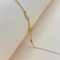 Collier EManco personnalisé avec pendentif lettre florale, chaîne en or, élégant, pour anniversaire, occasion spéciale, cadeau de bijoux pour les fêtes
