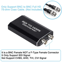 Nouvelle arrivée SDI vers HDMI convertisseur adaptateur 3G HD-SDI SD-SDI uniquement prise en charge BNC vers BNC Full HD 75 ohms câble coaxial pour caméra HD