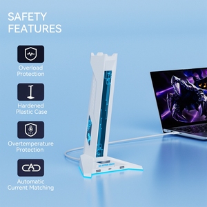 KOTION EACH RGB Sports <strong>Headset</strong> <strong>Stand</strong> Bracket USB <strong>Gaming</strong> Display <strong>Stand</strong> Color-Changing Plastic <strong>Headset</strong> Bracket - Product Image 5