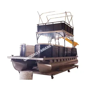 Perahu Pontoon Aluminium 25 Kaki 7.50M Luncuran Sungai Mewah