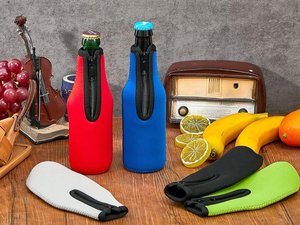 Logo personnalisé imprimé fermeture éclair long cou porte-bouteille court Coozies néoprène Champagne vin bière bouteille refroidisseur <span class=keywords><strong>couverture</strong></span> manchon - Product Image 6