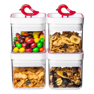 Kitchen Supplies 4Pcs/set 500ml Acrylic Storage Bottles & Jars Set Food Storage Container