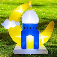6FT personnalisé Eid Mubarak gonflable mosquée Hajj Ramadan décorations avec Led