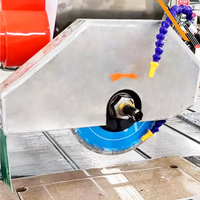 Enrutador CNC de 5 ejes GANGER para Sierra de puente de mármol, granito y baldosas de piedra Natural, componentes de núcleo PLC para máquina de corte de piedra