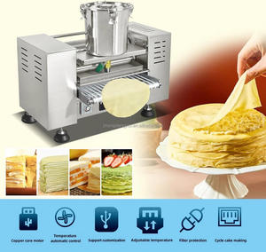 Machine automatique 220V 110V pour la fabrication de produits céréaliers : machine à peaux de raviolis, rouleaux aux œufs, samosas et rouleaux de printemps - Product Image 4
