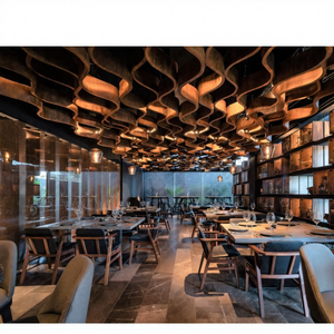 Juego de Muebles de <span class=keywords><strong>Restaurante</strong></span> de Madera Maciza y Cuero de Lujo, Diseño Moderno Personalizado, Soluciones de Interior para Restaurantes, Hoteles y Cafeterías - Product Image 1