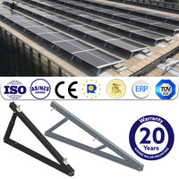 Support de montage triangulaire solaire en aluminium ArtSign OEM, structure de support PV réglable pour système de montage de panneaux solaires sur toit plat