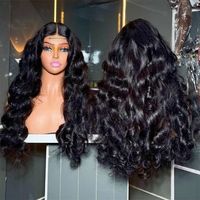Grosir Transparan untuk Wig Lace Front & Closure 5x5/7x7 HD Lace Pre Pluked Baby Hair Raw Virgin Bouncy Curly Human Hair