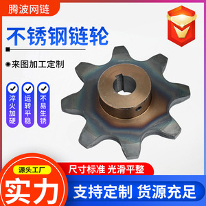 Pignon de chaîne à rouleaux Tengbo, 10 dents, pas de 12,7 mm, norme ANSI, acier inoxydable, engrenage d'entraînement industriel - Product Image 5