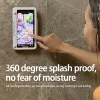 Accessoires de douche de style mignon rotatif à 360 degrés Support de téléphone étanche flexible pour salle de bain