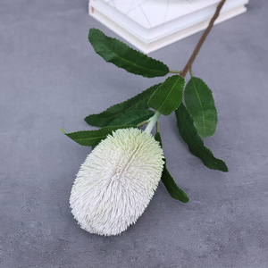 Fleurs artificielles en gros, Banksia à tige longue, fleurs artificielles à grande ouverture, texture naturelle, décoration d'intérieur, arrangement pour <span class=keywords><strong>vase</strong></span> - Product Image 3