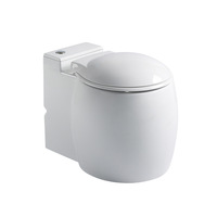 Toilette intelligente en forme d'oeuf petit appartement salle de bain maison assistance électrique intégrée rinçage eau toilette ronde sans réservoir