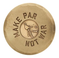 Marqueurs de balle de golf en alliage de zinc martelé doré, moulés sous pression, personnalisables avec logo, vente en gros