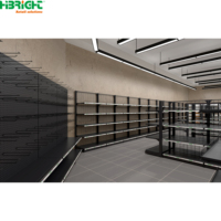 Conception de magasin, plan d'aménagement, modélisation 3D Max, concept de franchise, rayonnage de supermarché prêt à l'emploi