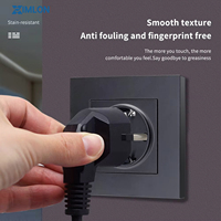 XIMLON Prise simple française 16A dorée/noire/blanche/grise avec double USB, norme européenne type 86, 220V, pour hôpitaux et usage industriel