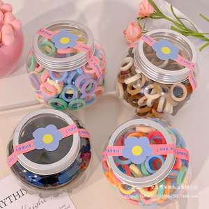 ยางรัดผมเด็กยืดหยุ่นสูง บรรจุ 100 ชิ้นในกระปุก ปลอดภัยสำหรับเส้นผม เหมาะสำหรับรัดนิ้วโป้งเด็กเล็ก-qiyu - Product Image 4