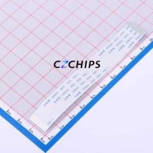 ZX-FFC1.0-T-10048-28P FFC Cable (Flexible Flat Cable) P=1mm Connector 28P 1mm Non-Inverting 10cm - Product Image 1