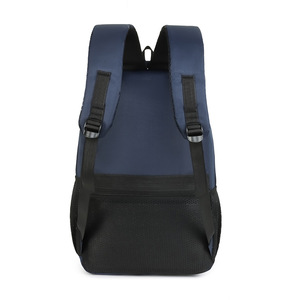 Men's Business <b>Backpack</b> <b>Large</b> <b>Capacity</b> 20-35L For School Travel With Interior Zipper Pocket Solid Color Blue - Product Image 2