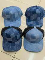 Topi Baseball Denim Patchwork Vintage 5 Panel dengan Bagian Belakang Jaring, Topi Trucker Berpinggiran Melengkung, Topi Snapback, Topi Golf untuk Pria Wanita