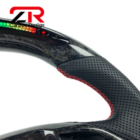 Volant sport personnalisé en cuir et fibre de carbone forgée avec LED pour Chevrolet Corvette C7 ZL1 ZR1 Z06 Camaro SS RS ZL1