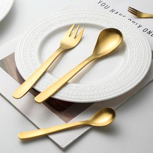Wholesale Stainless Steel Matte Cutlery Sets Japanese Style Dinner Knife <b>Fork</b> Spoon <b>Dessert</b> Spoon for Restaurant Hotel Wedding - Product Image 4