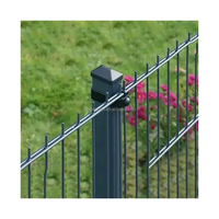 Valla de malla de alambre doble galvanizada de alta resistencia, panel de alambre doble estable para protección y aislamiento de escuelas, parques y comunidades