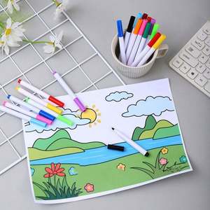 Marqueur d'art effaçable pour tableau blanc, à pointe pinceau de 1,5 mm, multicolore, à encre continue, écologique et non toxique, en promotion - Product Image 5
