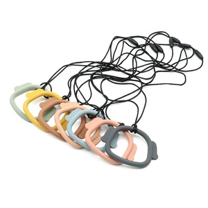 Collar de dentición de bebé suave colgante de mordedor de silicona 100% sin BPA para mamás lactantes - Product Image 2