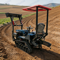 Popular Mini Tractor Autopropulsado de 35HP con Orugas de Goma, Cultivador Rotatorio y Engranes, Diseñado para Uso Agrícola