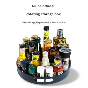 Organisateur d'épices rotatif multifonctionnel moderne en métal laqué avec 1 à 3 niveaux et une capacité de 1 à 3 L - Product Image 2
