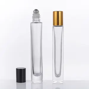 10ml 15ml Mini yuvarlak ve kare temizle doldurulabilir parfüm cam şişe cilt bakımı ambalaj şişeleri parfüm Decants