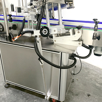 Machine d'étiquetage automatique de bouteilles à double tête YM525, machine d'étiquetage de bouteilles de jus, de bière et de vin avec imprimante de code de date