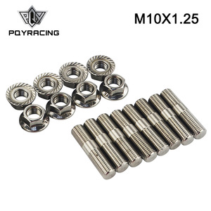 Kit de boulons de moyeu de roue à double extrémité PQY M10x1.25 en acier inoxydable 44 mm avec écrou pour remplacement et réparation - Product Image 4