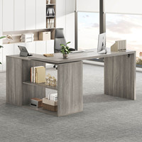 Organisateur de rangement multifonctionnel intégré, étagères, bureau d'ordinateur en forme de L, table de travail pour la maison ou le bureau
