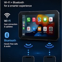 Aoocci C3 Pro 5 İnç Dayanıklı IPS Motosiklet Android Auto Monitörü CNC Metal Braket IP67 Honda Motosikletler İçin Kablosuz GPS Ekran