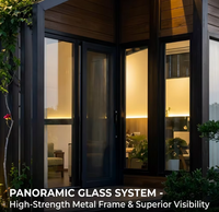 Gîte mobile extensible en acier, design personnalisé, respirant et moderne, pour zone touristique, garantie 1 an
