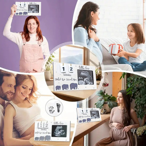 Ultrasound Photo <b>Frame</b> Wooden Rectangle Tabletop Display For Baby Milestone Decor Living Room Bedroom - Product Image 4