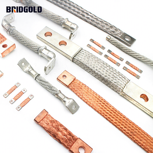 Barre omnibus en cuivre étamé tressé cavalier isolé ruban de cuivre Flexible barre omnibus cordon de shunt tressé pour électrique - Product Image 2