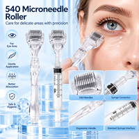 Rouleau Hydra OEM&ODM en Acier Inoxydable à 540 Aiguilles de 0,5 mm avec Manche Remplaçable pour Blanchiment Corporel et Anti-Rides