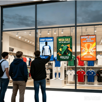 Pantalla Digital Vertical para Publicidad en Tiendas de Ropa Deportiva, Pantalla LCD para Promociones en Escaparates
